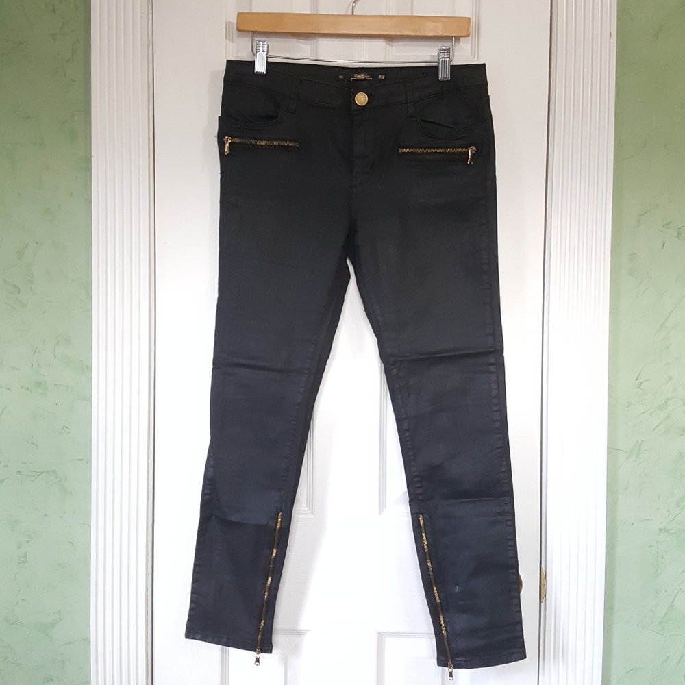 Zara Black Faux Leather Pant